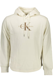 CALVIN KLEIN WHITE MEN'S SWEATER NO ZIP