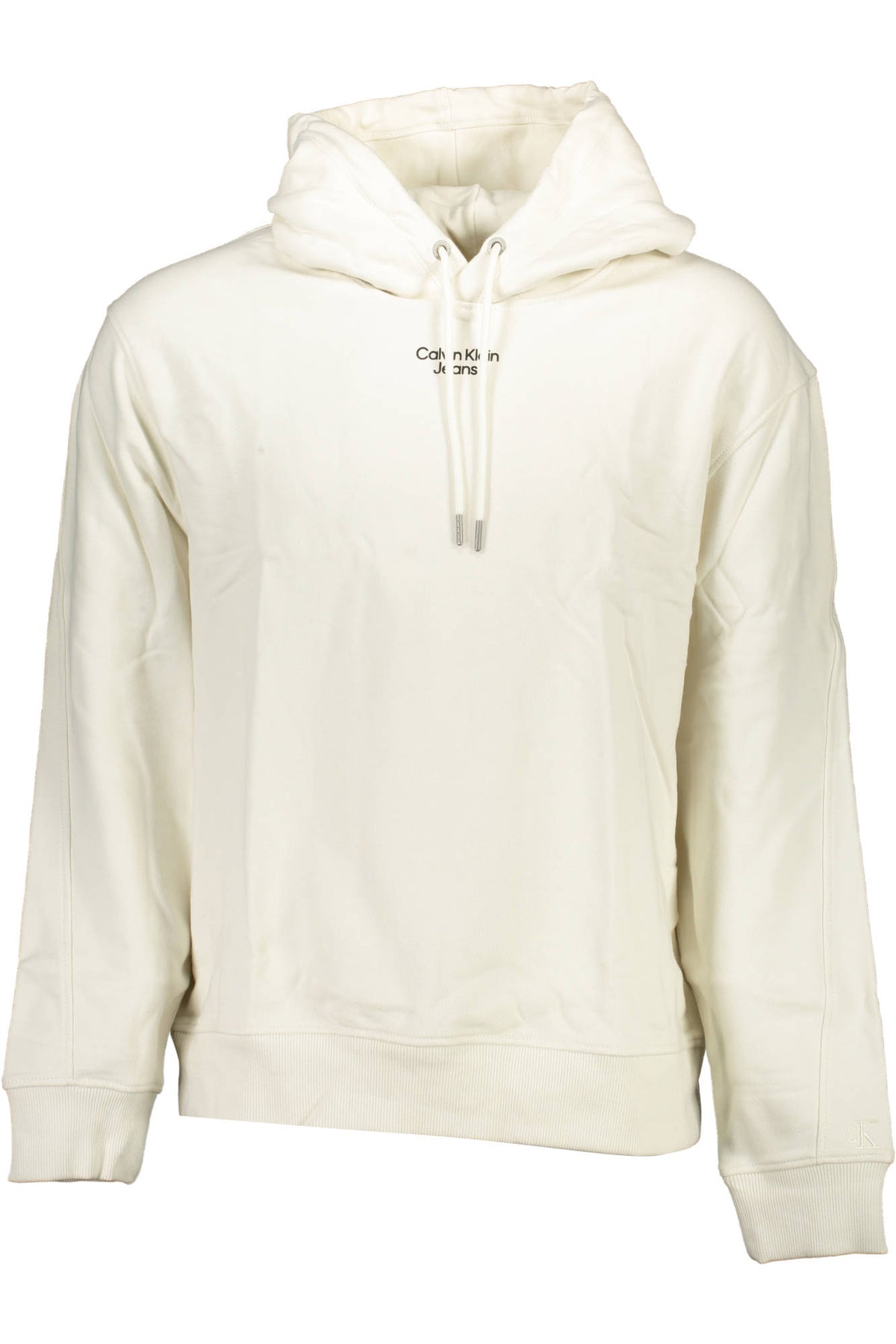 CALVIN KLEIN WHITE MEN'S SWEATER NO ZIP