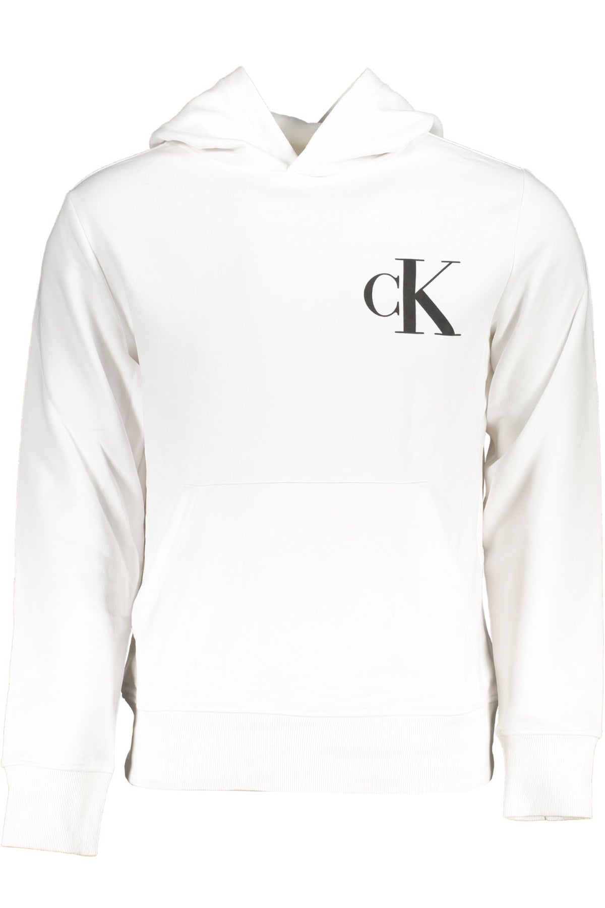 CALVIN KLEIN MEN'S WHITE ZIPLESS SWEATER