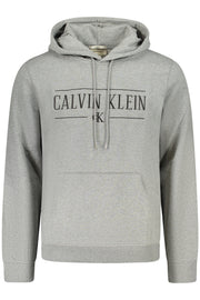 SWEATSHIRT COM CAPUZ CALVIN KLEIN HOMEM CINZENTA