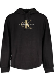 CALVIN KLEIN MEN'S BLACK SWEATSHIRT WITHOUT ZIP