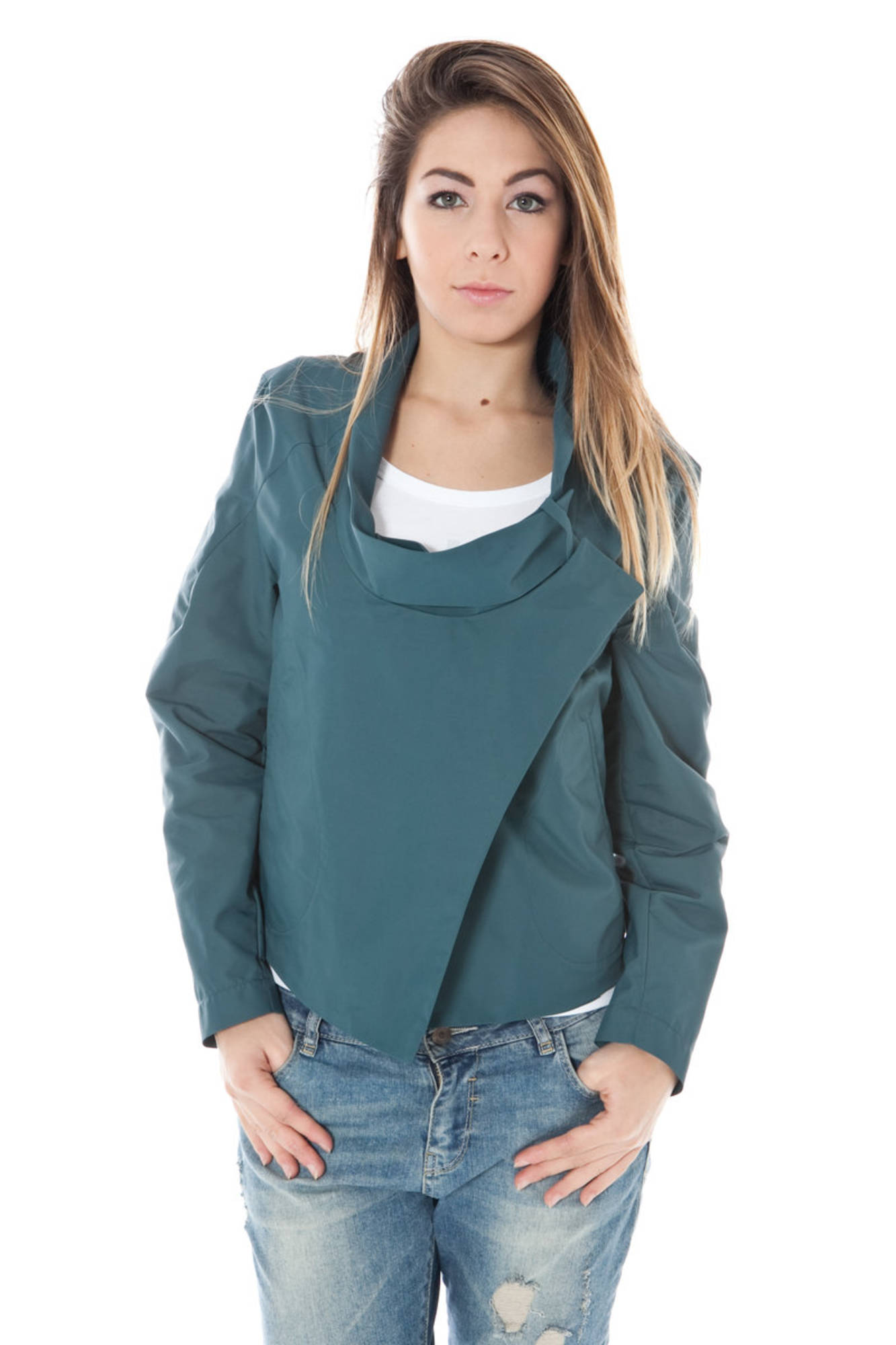 CALVIN KLEIN WOMEN'S GREEN SPORTS JACKET