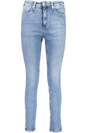 JEANS EM ALGODÃO CALVIN KLEIN MULHER AZUL CLARO