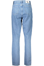 JEANS EM ALGODÃO CALVIN KLEIN MULHER AZUL CLARO