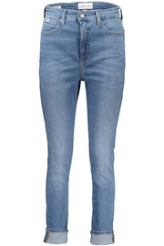 JEANS EM ALGODÃO CALVIN KLEIN MULHER AZUL CLARO