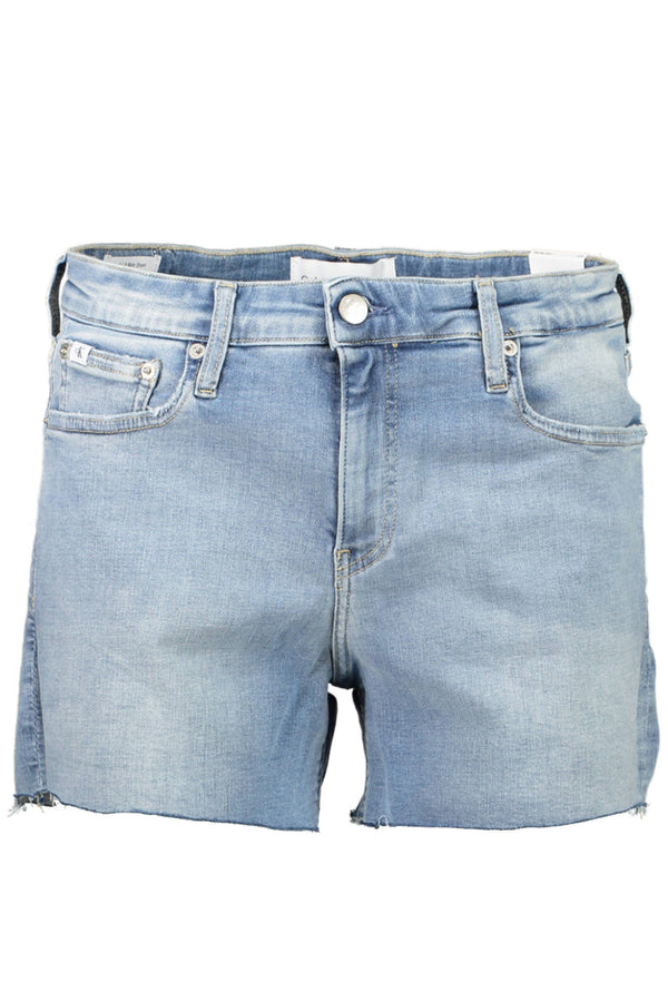 CALVIN KLEIN JEANS SHORT MULHER AZUL CLARO