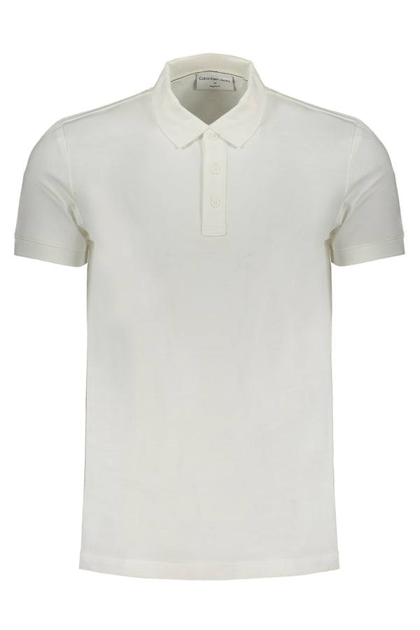 CAMISA POLO CALVIN KLEIN MASCULINA BRANCA DE MANGA CURTA