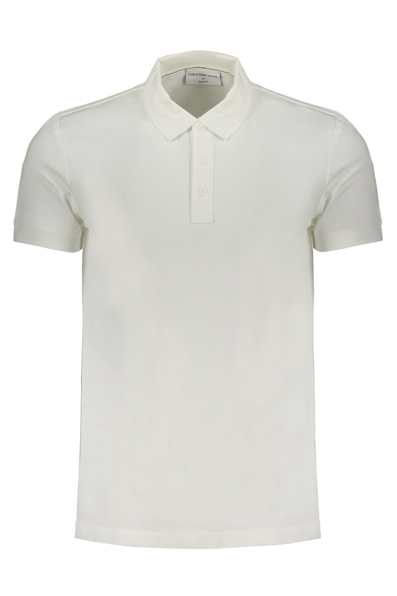 CALVIN KLEIN MEN'S WHITE SHORT-SLEEVED POLO SHIRT