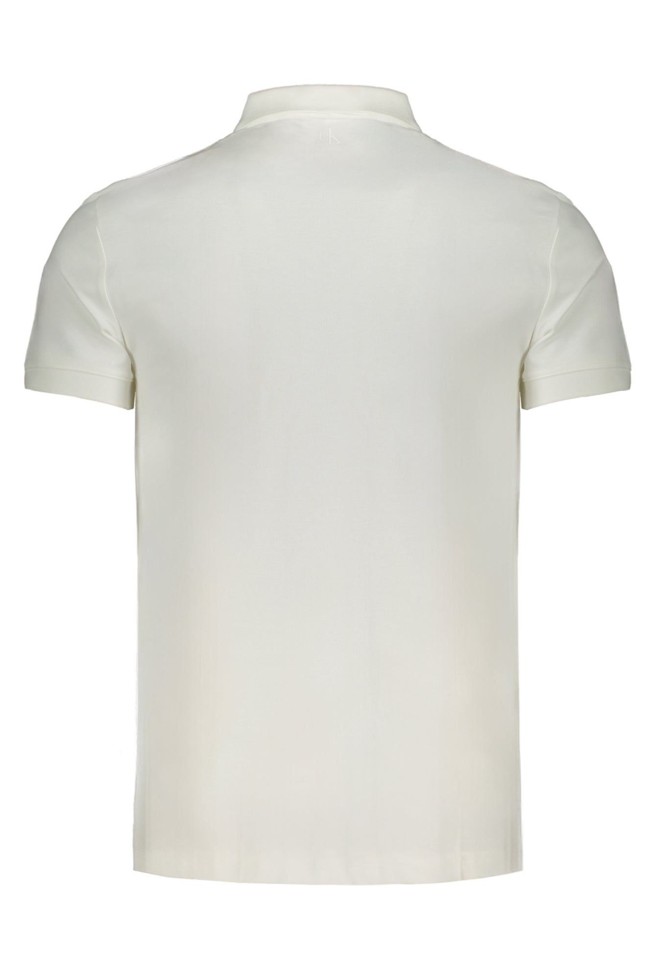 CALVIN KLEIN MEN'S WHITE SHORT-SLEEVED POLO SHIRT