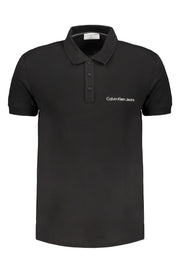 CAMISA POLO CALVIN KLEIN PRETA MASCULINA DE MANGA CURTA