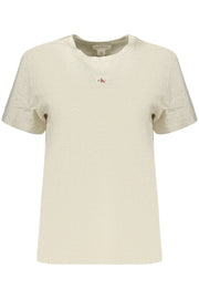 T-SHIRT EM ALGODÃO CALVIN KLEIN MULHER CINZENTA