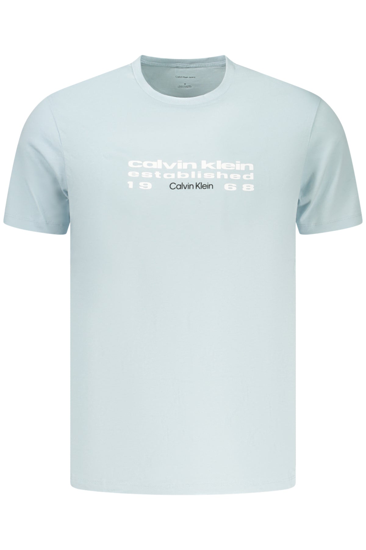 T-SHIRT EM ALGODÃO CALVIN KLEIN HOMEM AZUL CLARO