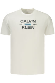 T-SHIRT EM ALGODÃO CALVIN KLEIN HOMEM BRANCA