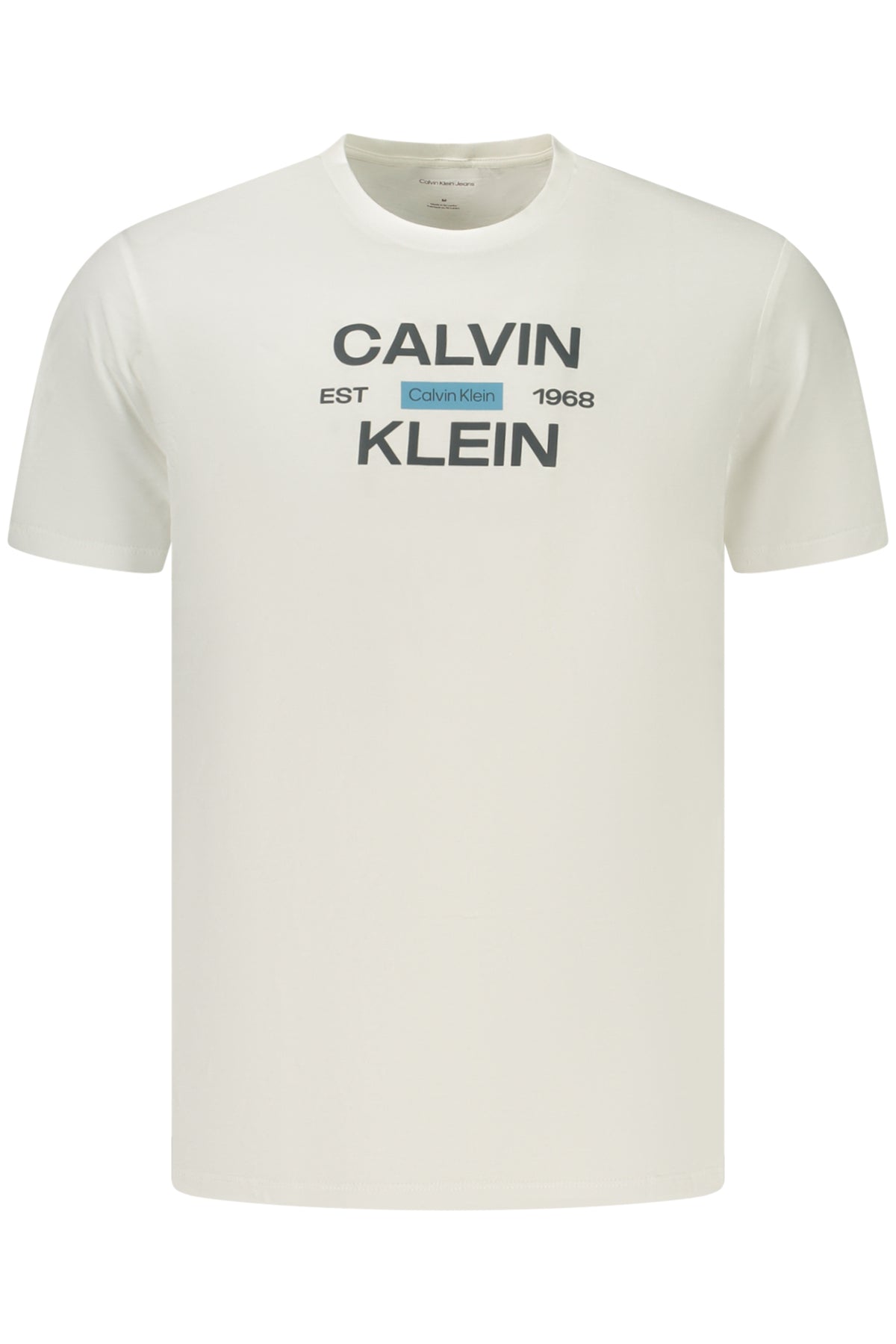 T-SHIRT EM ALGODÃO CALVIN KLEIN HOMEM BRANCA