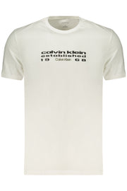 T-SHIRT EM ALGODÃO CALVIN KLEIN HOMEM BRANCA