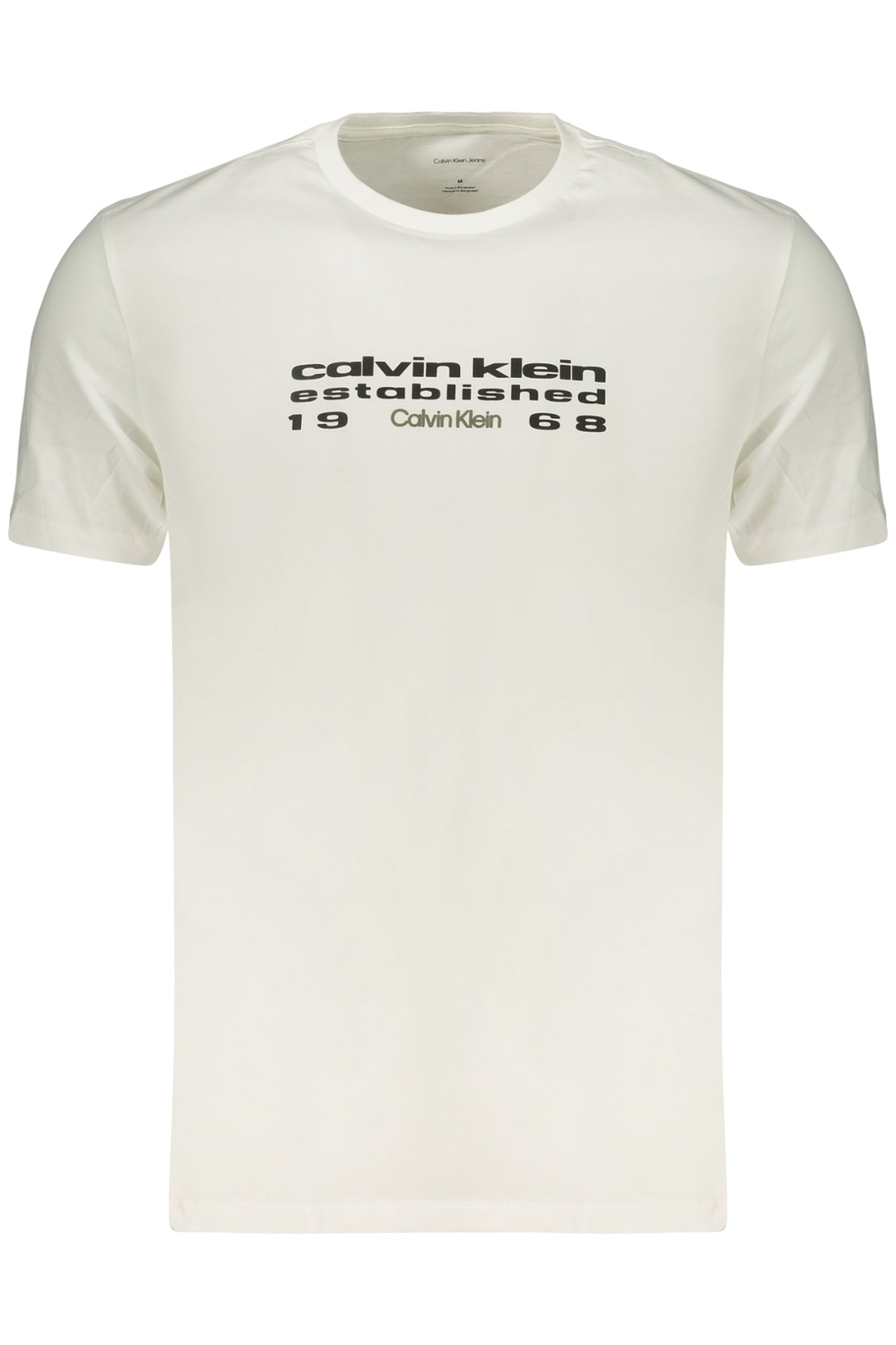 T-SHIRT EM ALGODÃO CALVIN KLEIN HOMEM BRANCA