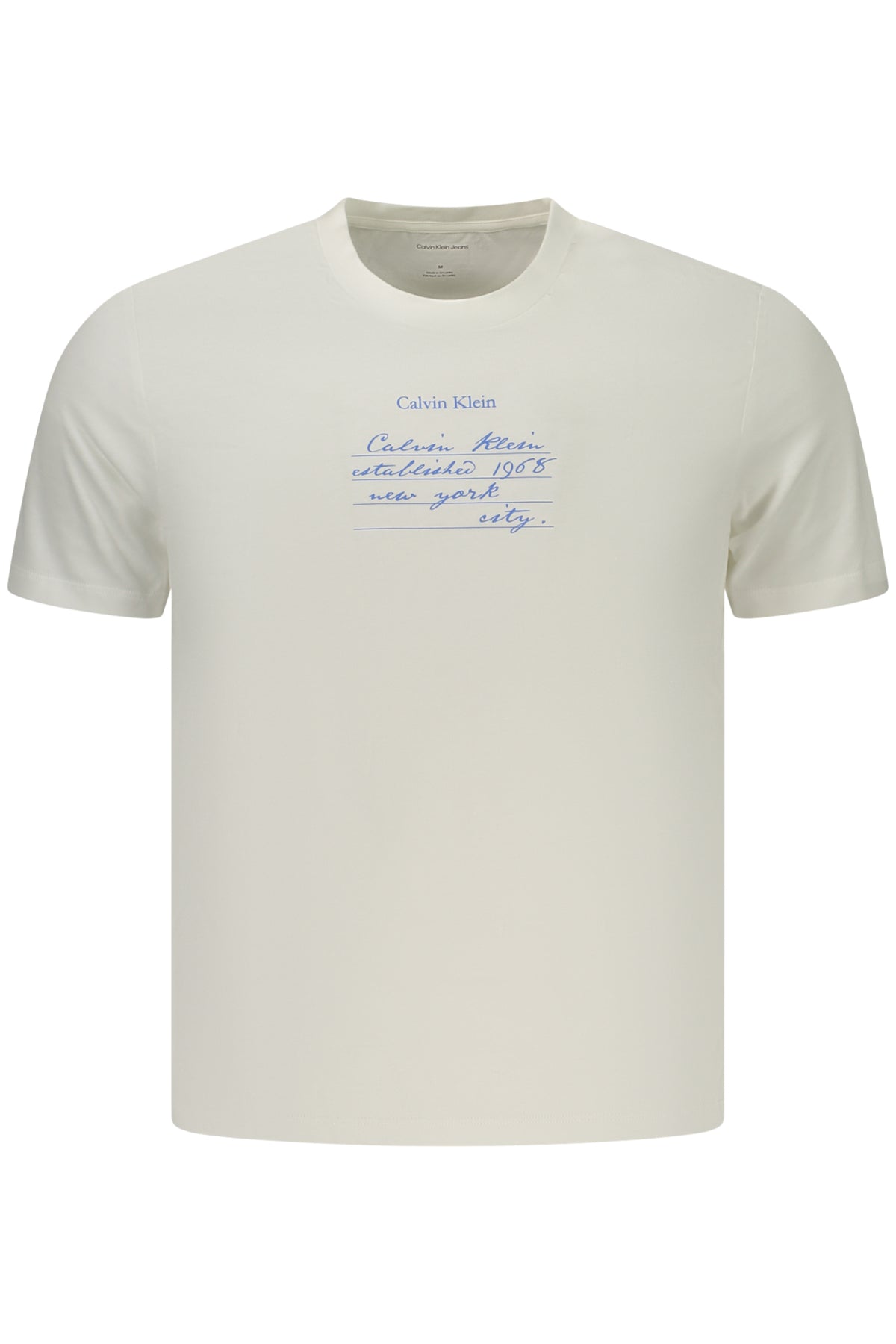 T-SHIRT EM ALGODÃO CALVIN KLEIN HOMEM BRANCA