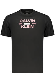 T-SHIRT EM ALGODÃO CALVIN KLEIN HOMEM PRETA
