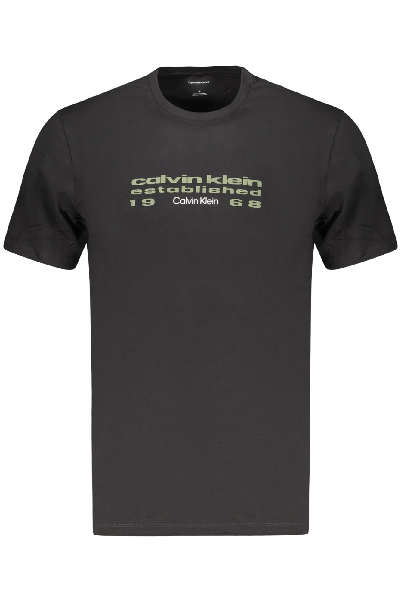 T-SHIRT EM ALGODÃO CALVIN KLEIN HOMEM PRETA