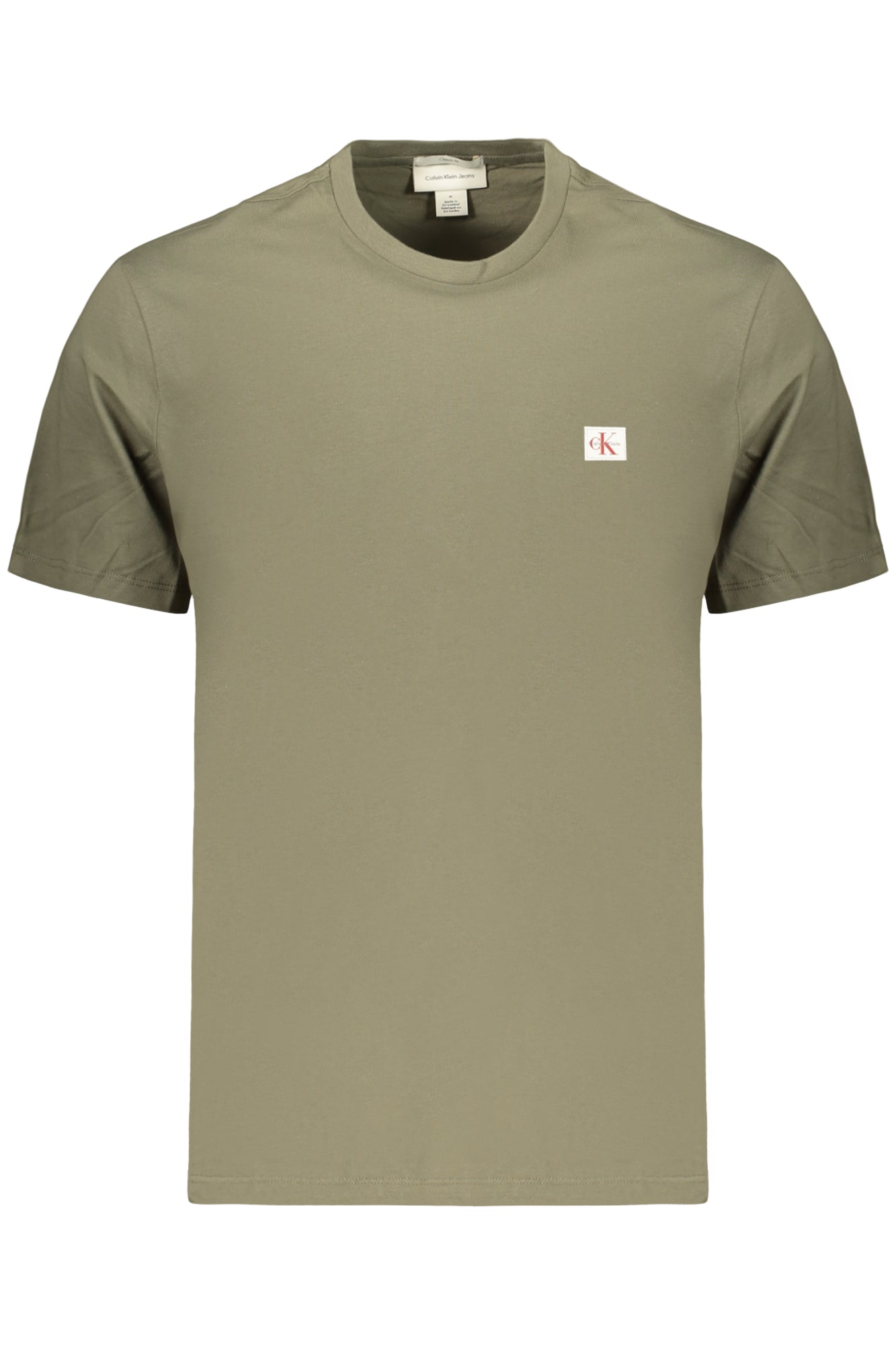 T-SHIRT EM ALGODÃO CALVIN KLEIN HOMEM VERDE