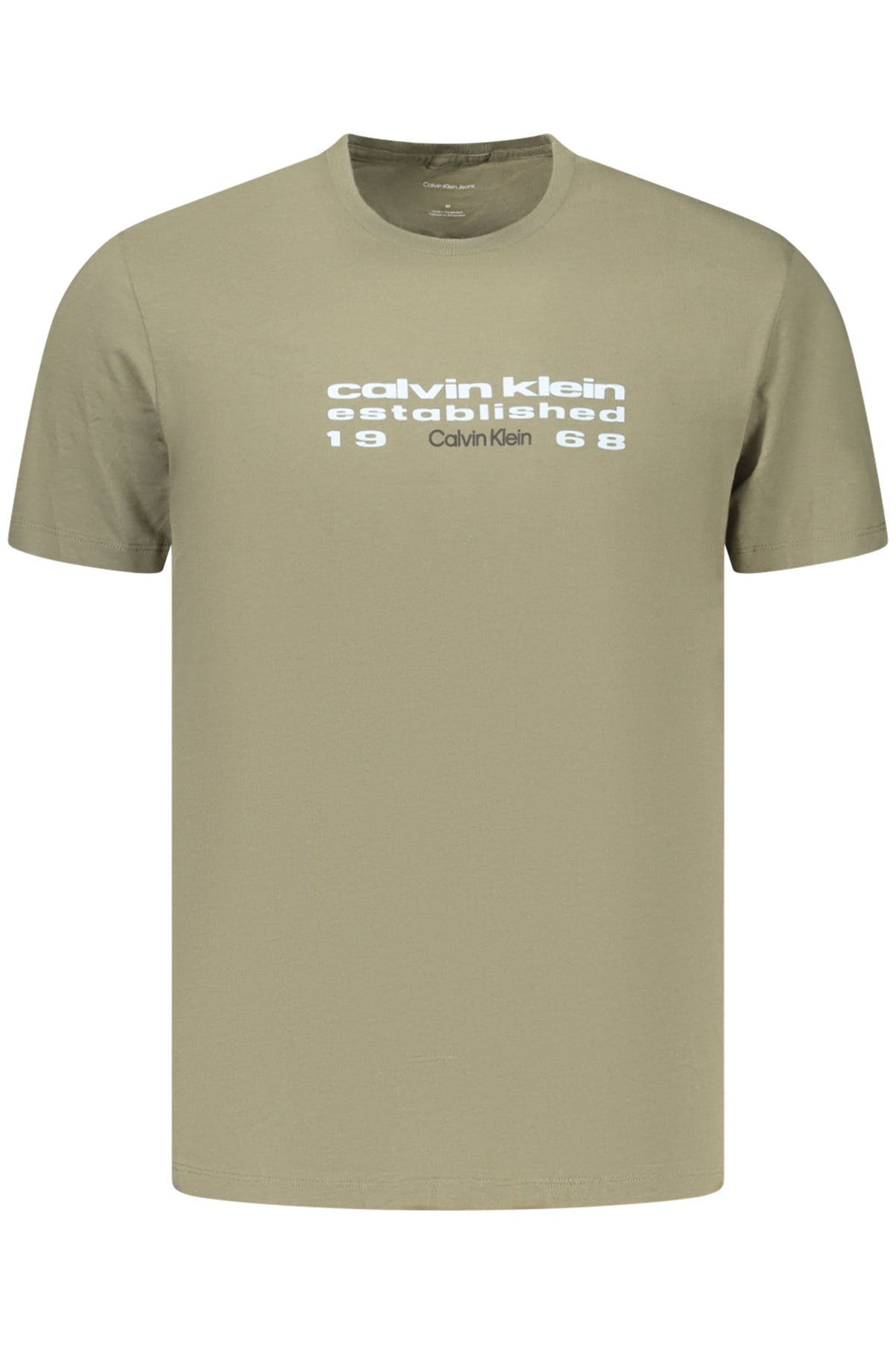 T-SHIRT EM ALGODÃO CALVIN KLEIN HOMEM VERDE