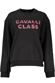 SWEATSHIRT EM ALGODÃO CAVALLI CLASS MULHER PRETA