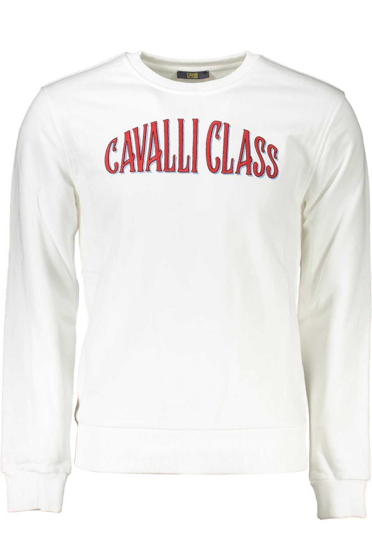CAVALLI CLASS MEN'S WHITE SWEATER WITHOUT ZIP
