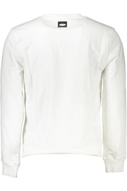 CAVALLI CLASS MEN'S WHITE SWEATER WITHOUT ZIP