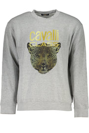 SWEATSHIRT EM ALGODÃO CAVALLI CLASS HOMEM CINZENTA