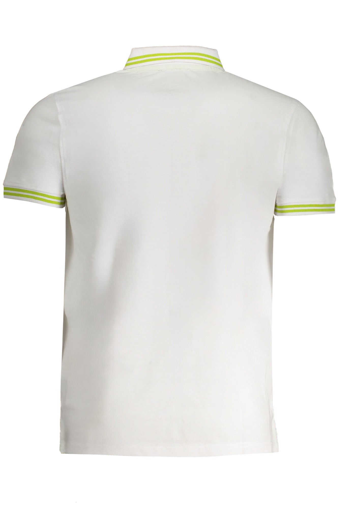 CAVALLI CLASS MEN'S WHITE SHORT SLEEVE POLO SHIRT