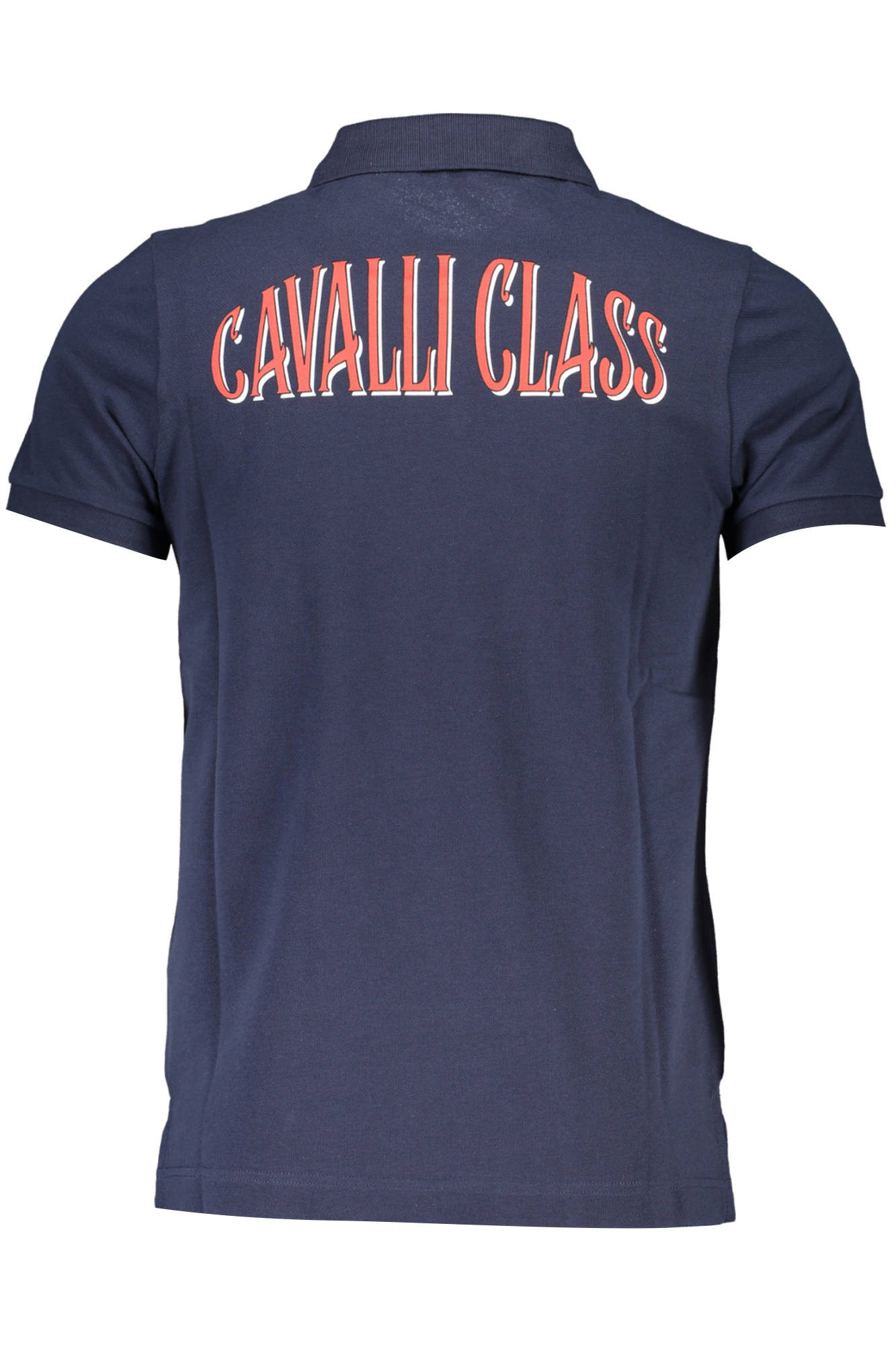 CAVALLI CLASS MEN'S SHORT-SLEEVED POLO SHIRT BLUE