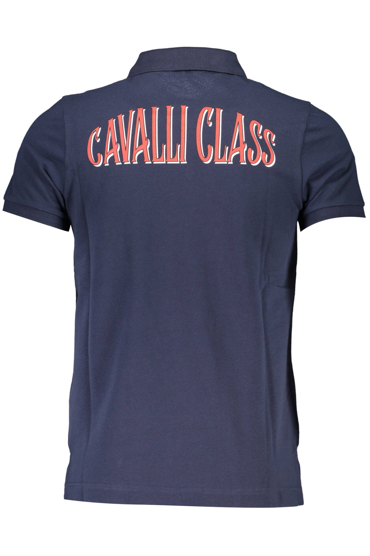 CAVALLI CLASS MEN'S SHORT-SLEEVED POLO SHIRT BLUE