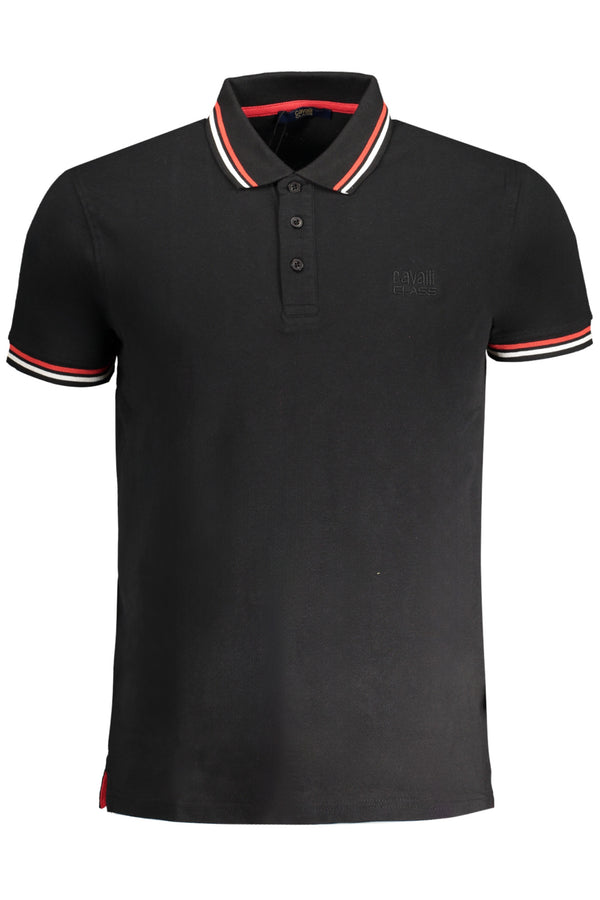 CAMISA POLO CAVALLI CLASS MASCULINA DE MANGA CURTA PRETA