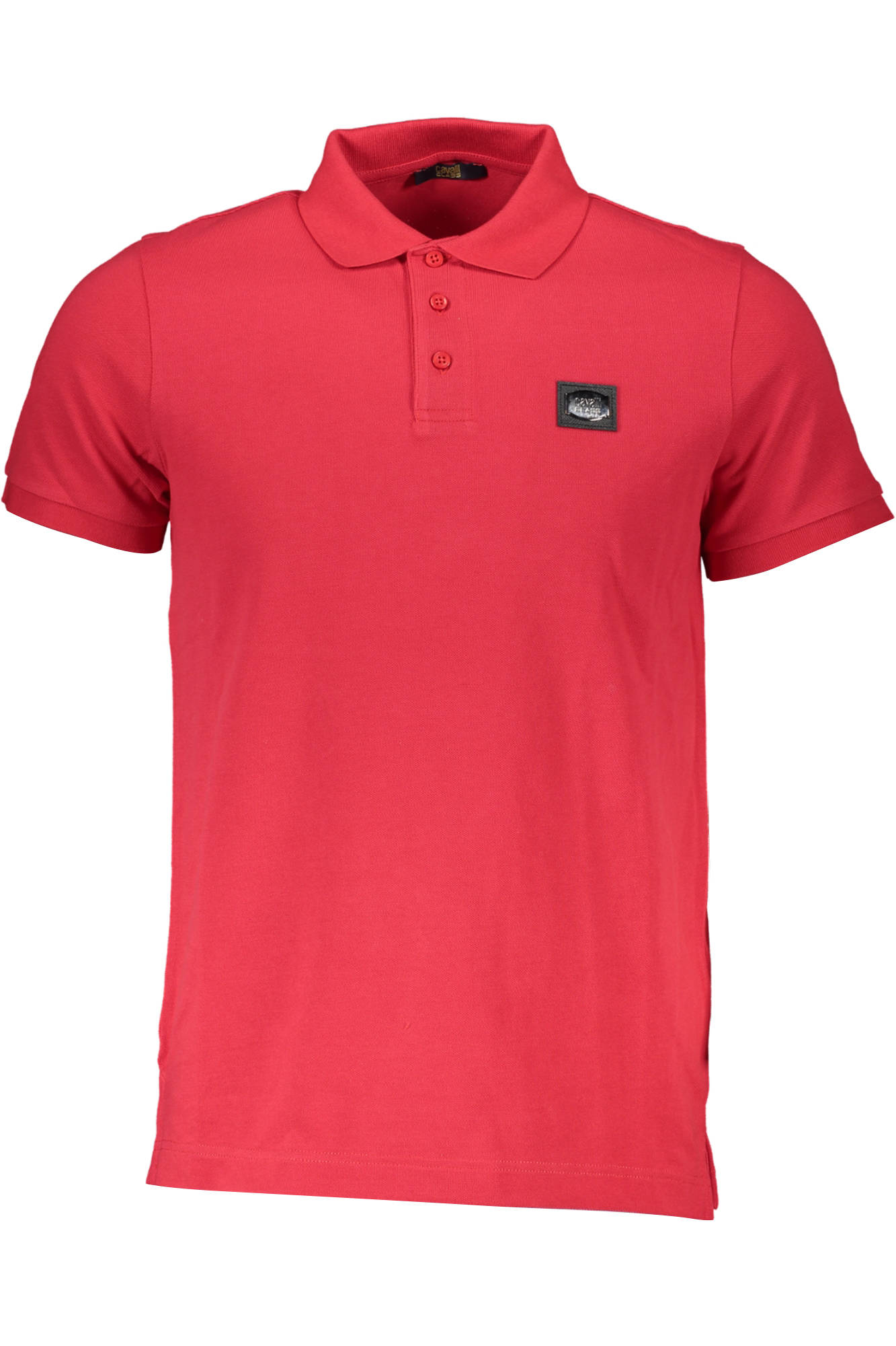 CAVALLI CLASS MEN'S SHORT SLEEVE POLO SHIRT RED