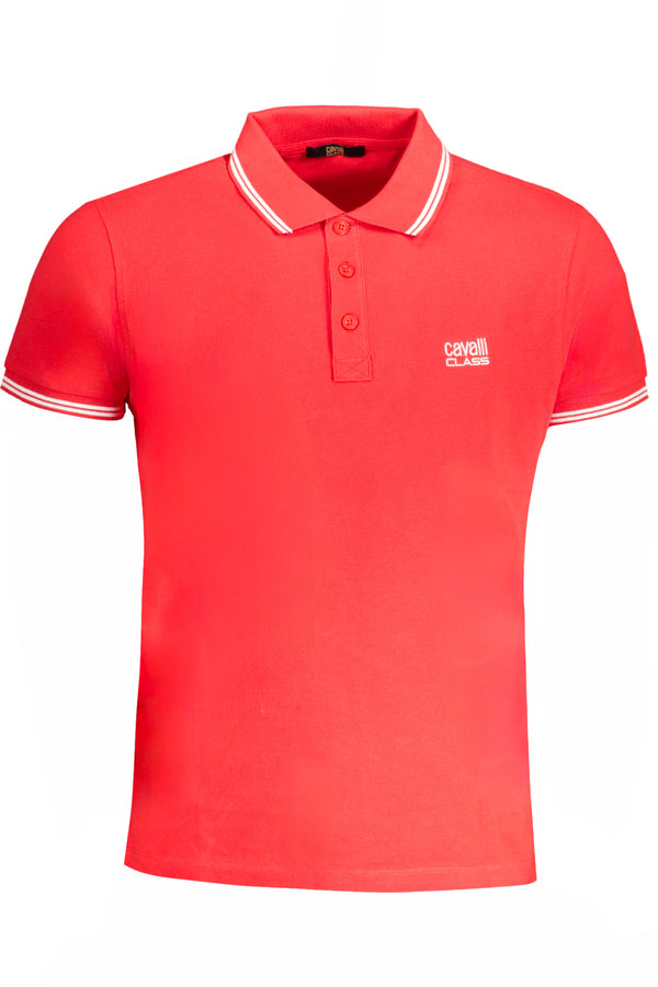 CAMISA POLO DE MANGA CURTA MASCULINA CAVALLI CLASS VERMELHA