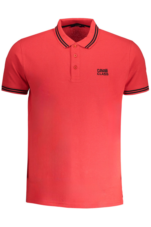 CAMISA POLO DE MANGA CURTA MASCULINA CAVALLI CLASS VERMELHA