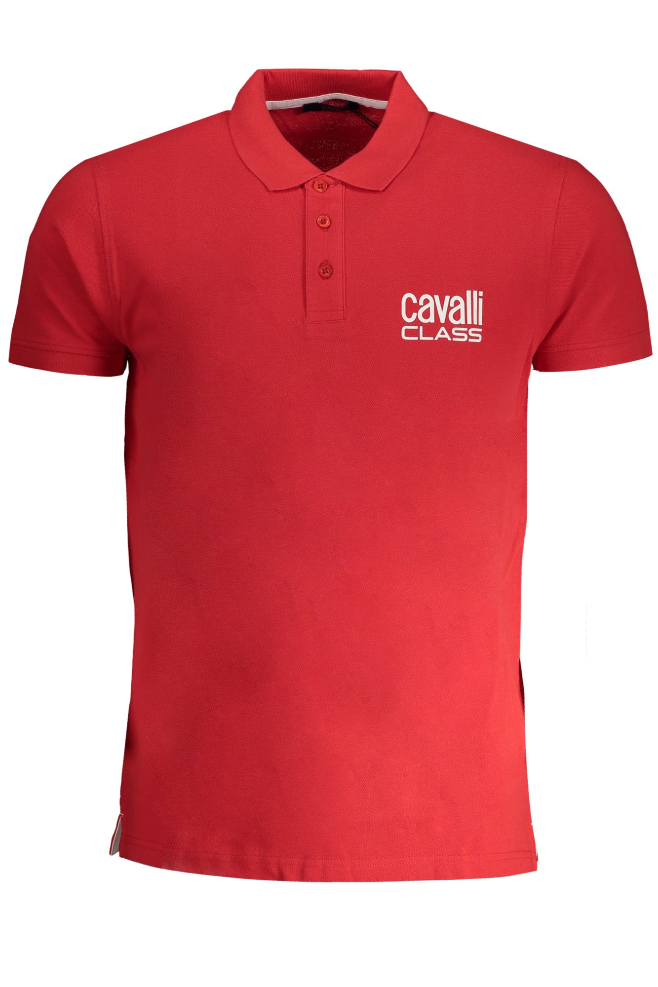 MEN'S CAVALLI CLASS RED SHORT SLEEVE POLO SHIRT