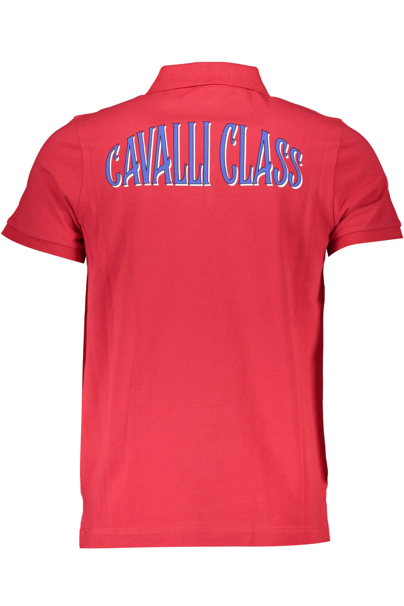 CAVALLI CLASS MEN'S SHORT SLEEVE POLO SHIRT RED
