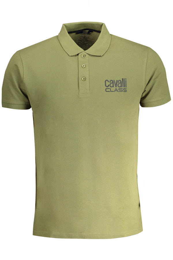 CAMISA POLO DE MANGA CURTA VERDE MASCULINA CAVALLI CLASS