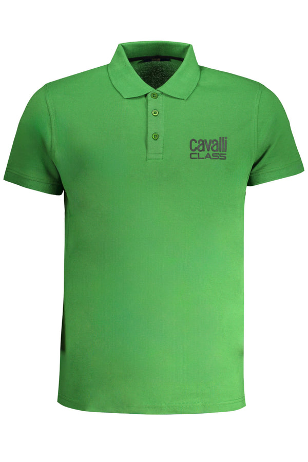 CAMISA POLO DE MANGA CURTA VERDE MASCULINA CAVALLI CLASS