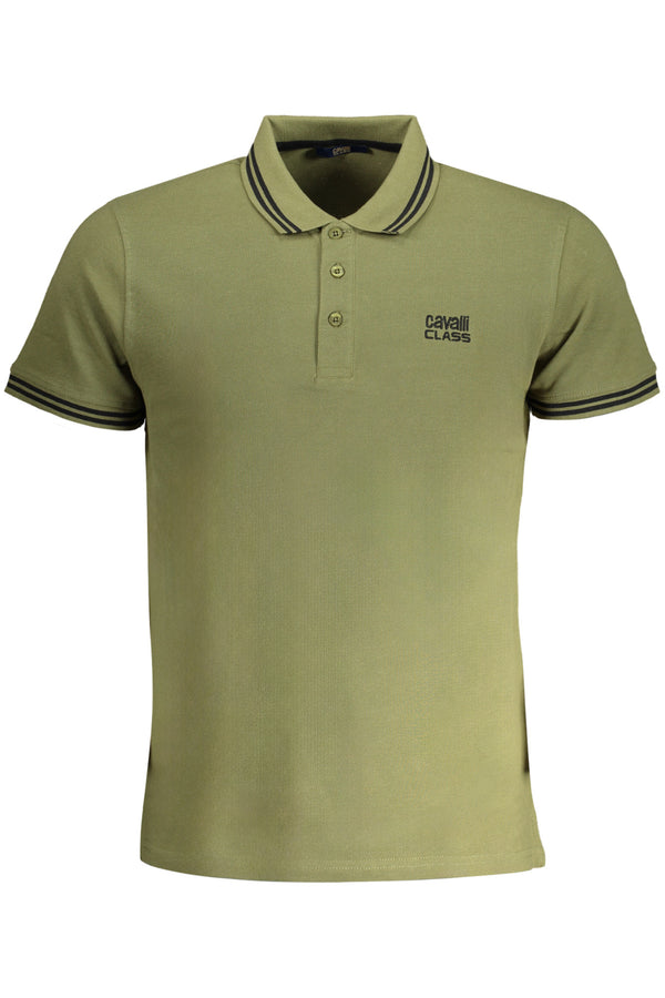 CAMISA POLO DE MANGA CURTA VERDE MASCULINA CAVALLI CLASS