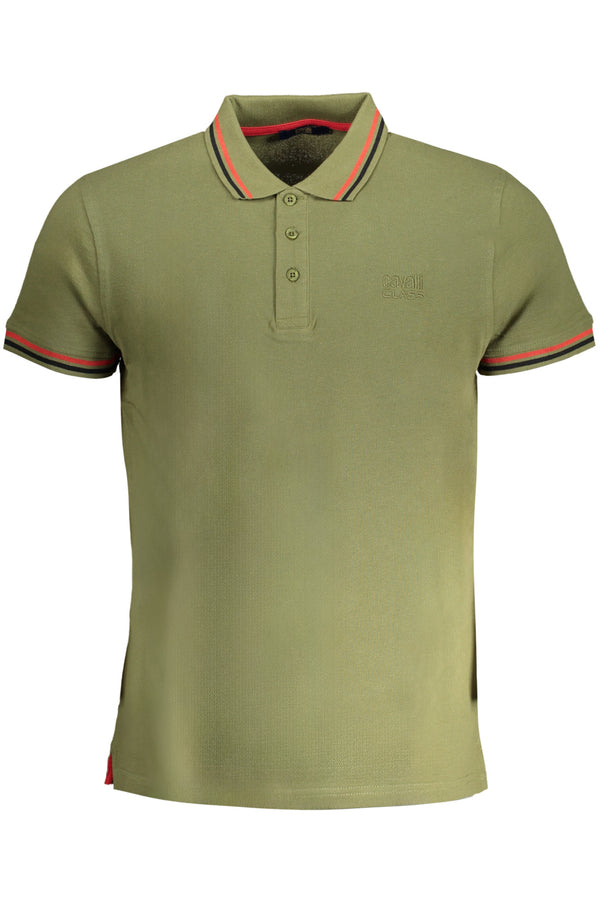 CAMISA POLO DE MANGA CURTA VERDE MASCULINA CAVALLI CLASS