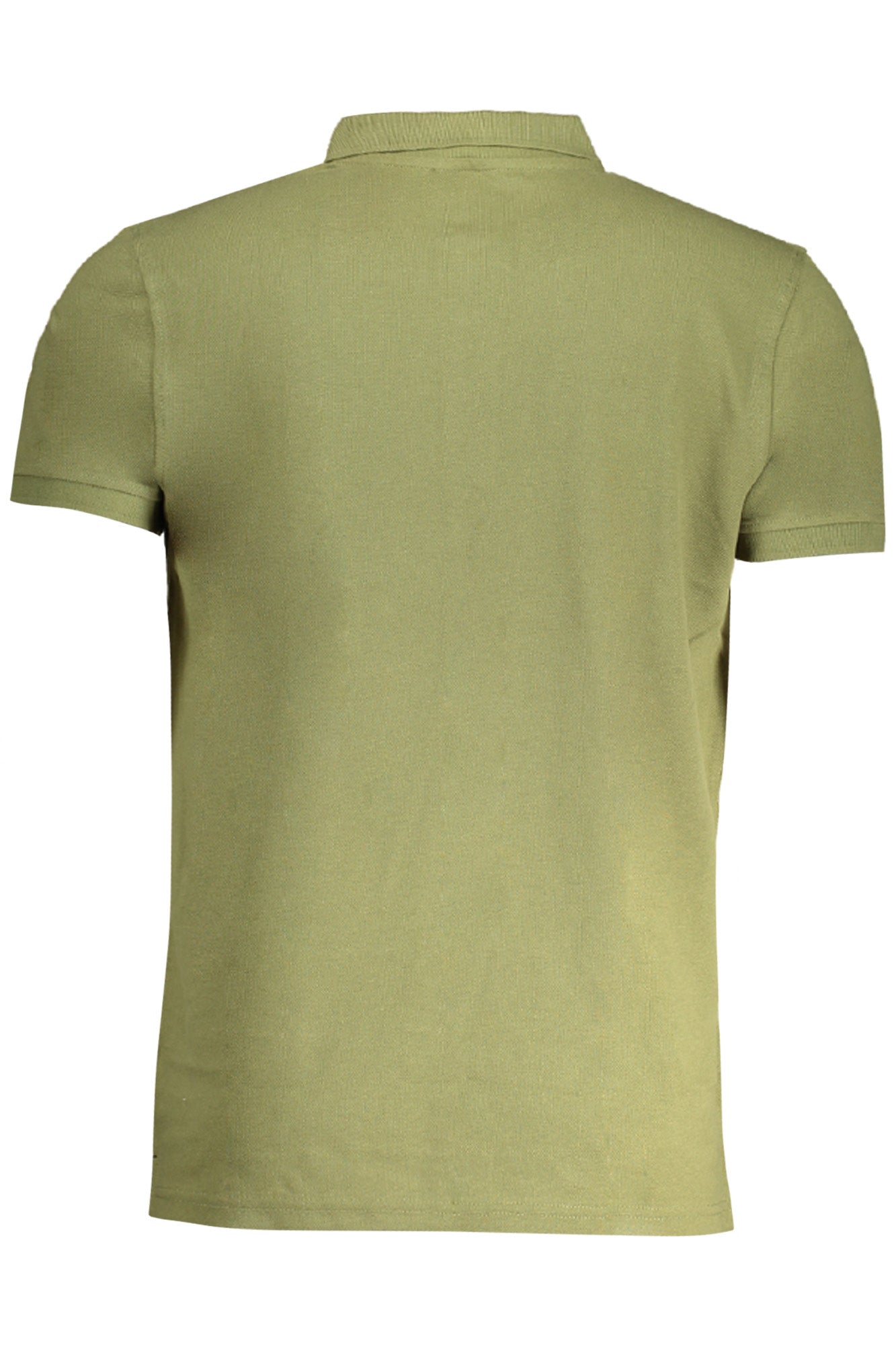 CAVALLI CLASS MEN'S GREEN SHORT-SLEEVED POLO SHIRT