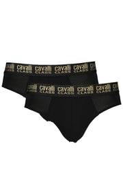 CAVALLI CLASS MEN'S BLACK BRIEFS