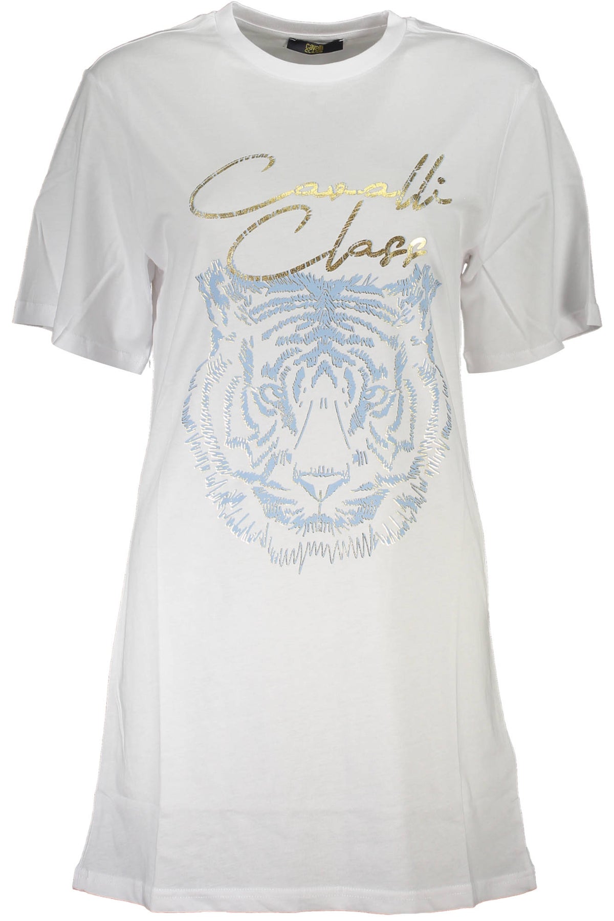 T-SHIRT EM ALGODÃO CAVALLI CLASS MULHER BRANCA