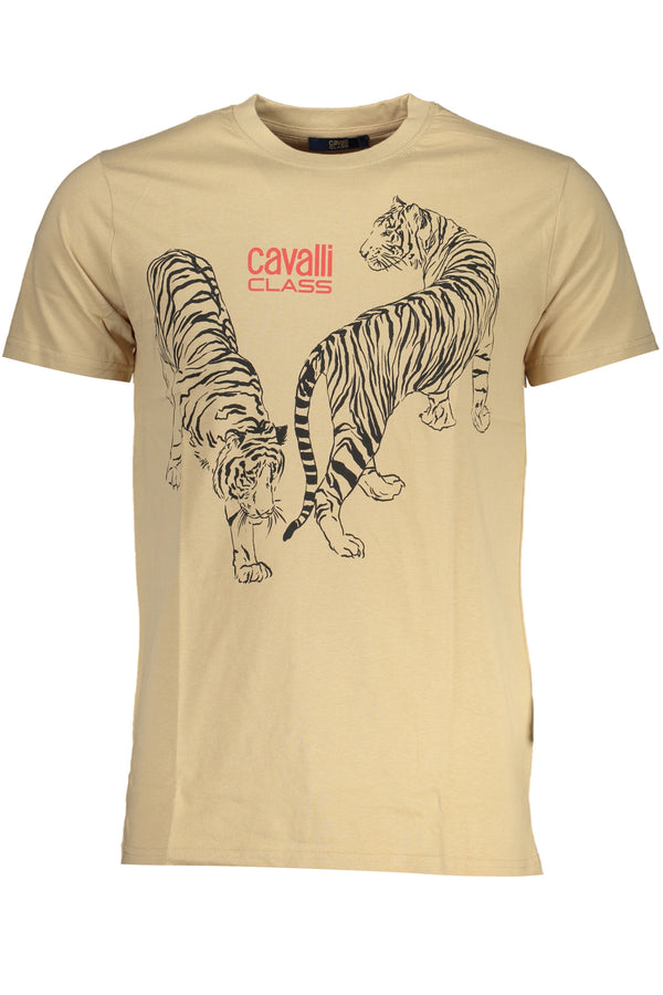 T-SHIRT DE MANGA CURTA HOMEM CLASSE CAVALLI BEGE