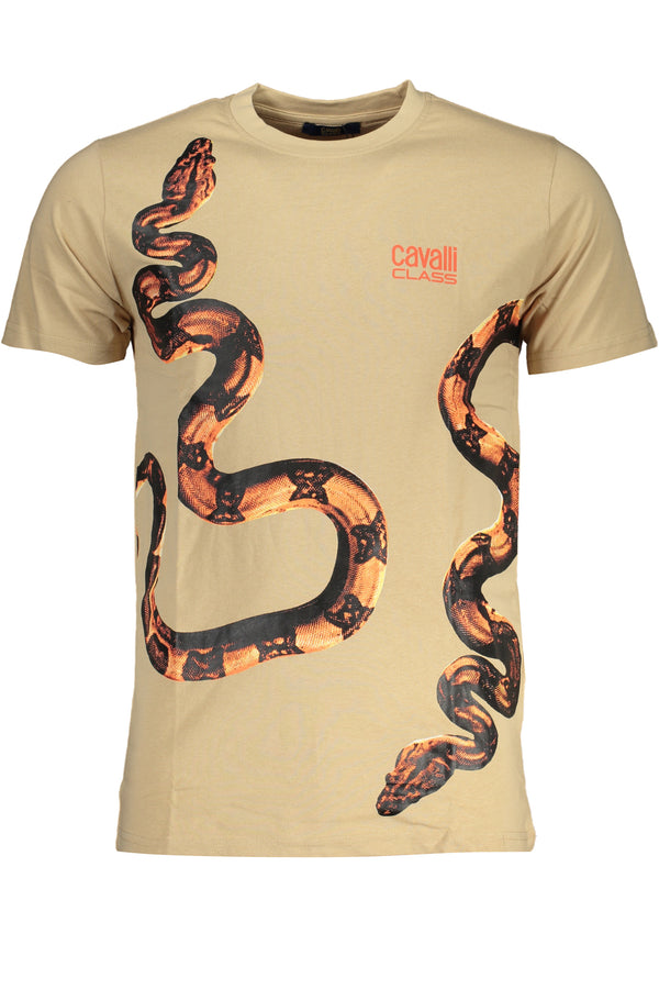 T-SHIRT DE MANGA CURTA HOMEM CLASSE CAVALLI BEGE