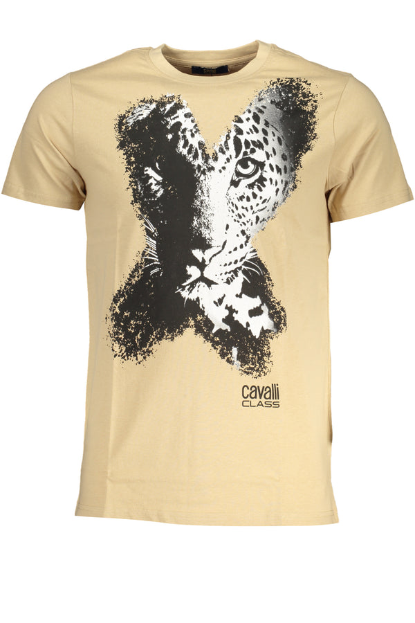T-SHIRT DE MANGA CURTA HOMEM CLASSE CAVALLI BEGE