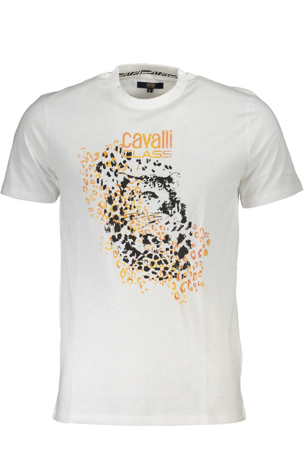 CAMISETA DE MANGA CURTA MASCULINA CAVALLI CLASS BRANCA