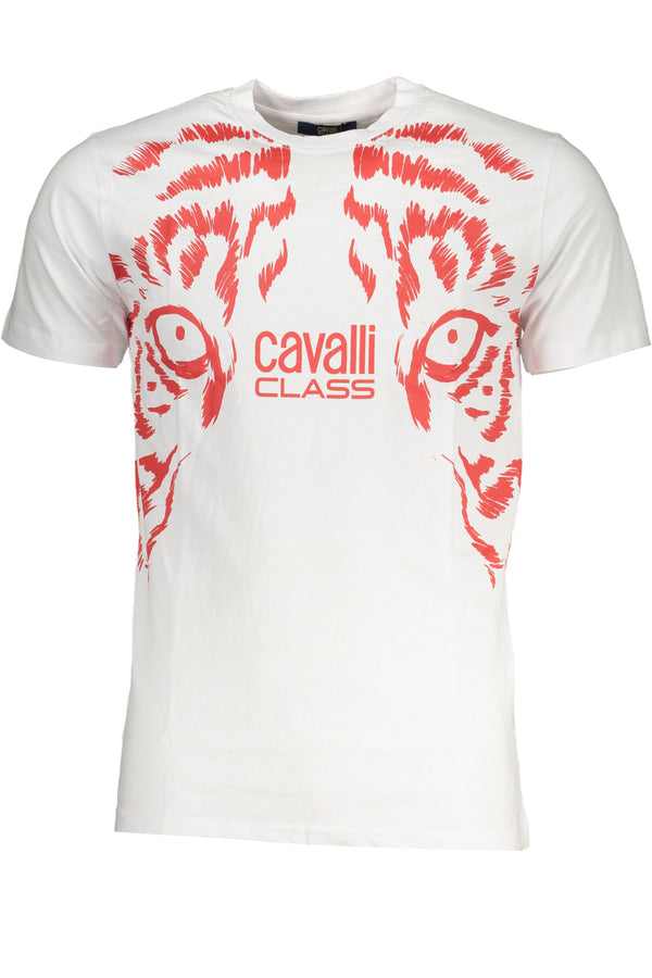 CAMISETA DE MANGA CURTA MASCULINA CAVALLI CLASS BRANCA